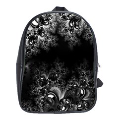 Midnight Frost Fractal School Bag (large) by Artist4God