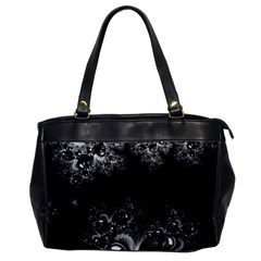 Midnight Frost Fractal Oversize Office Handbag (one Side) by Artist4God