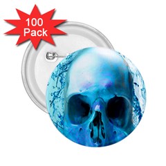 Skull In Water 2 25  Button (100 Pack) by icarusismartdesigns