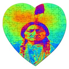 Sitting Bull Jigsaw Puzzle (heart) by icarusismartdesigns