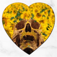 Sunflowers Jigsaw Puzzle (heart) by icarusismartdesigns