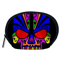 Skull In Colour Accessory Pouch (medium) by icarusismartdesigns