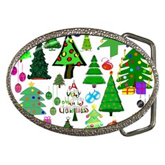 Oh Christmas Tree Belt Buckle (oval) by StuffOrSomething