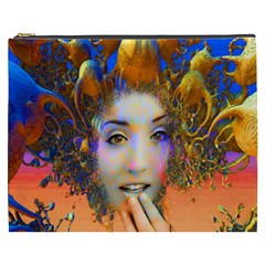 Organic Medusa Cosmetic Bag (xxxl) by icarusismartdesigns