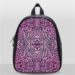 Pink Leopard  School Bag (Small) Front