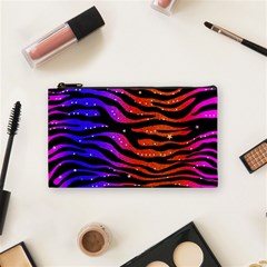 Rainbow Zebra  Cosmetic Bag (small) by OCDesignss