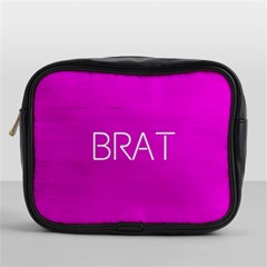 Brat Pink Mini Travel Toiletry Bag (one Side) by OCDesignss