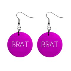 Brat Pink Mini Button Earrings by OCDesignss