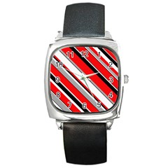 Pattern Square Leather Watch by Siebenhuehner