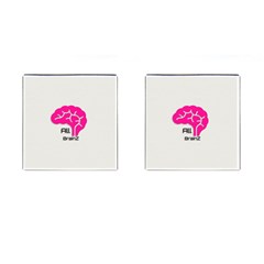 All Brains Leather  Cufflinks (square) by OCDesignss