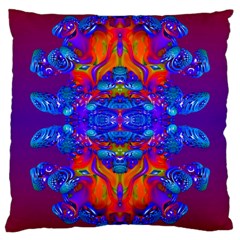 Abstract Reflections Large Cushion Case (single Sided)  by icarusismartdesigns