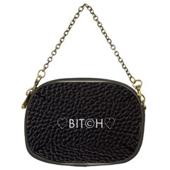 Black Bit?h Chain Purse (two Sided)  by OCDesignss