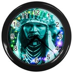 Magical Indian Chief Wall Clock (Black) Front