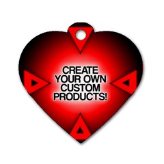 Create Your Own Custom Products And Gifts Dog Tag Heart (two Sided) by UniqueandCustomGifts