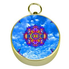 Sky Horizon Gold Compass by icarusismartdesigns