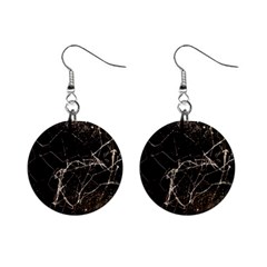 Spider Web Print Grunge Dark Texture Mini Button Earrings by dflcprints