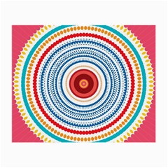 Colorful Round Kaleidoscope Glasses Cloth (small, Two Sides) by LalyLauraFLM