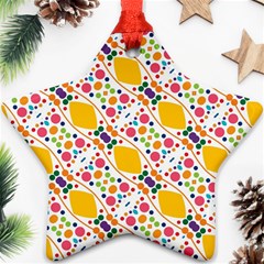 Dots And Rhombus Ornament (star) by LalyLauraFLM