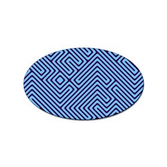 Blue Maze Sticker (oval) by LalyLauraFLM