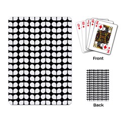 Black And White Leaf Pattern Playing Cards Single Design by GardenOfOphir