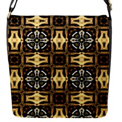 Faux Animal Print Pattern Flap Closure Messenger Bag (small) by GardenOfOphir