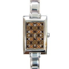 Faux Animal Print Pattern Rectangular Italian Charm Watch