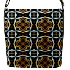 Faux Animal Print Pattern Flap Closure Messenger Bag (small) by GardenOfOphir