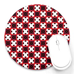 Cute Pretty Elegant Pattern 8  Mouse Pad (round)