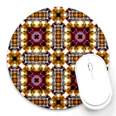 Cute Pretty Elegant Pattern 8  Mouse Pad (round)