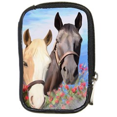 Miwok Horses Compact Camera Leather Case by JulianneOsoske