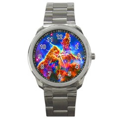 Cosmic Mind Sport Metal Watch by icarusismartdesigns