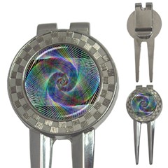 Psychedelic Spiral Golf Pitchfork & Ball Marker by StuffOrSomething