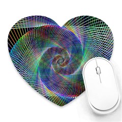 Psychedelic Spiral Mouse Pad (heart) by StuffOrSomething