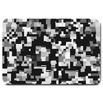 Background Noise In Black & White Large Door Mat 30 x20  Door Mat