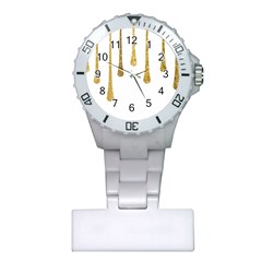 Gold Glitter Paint Nurses Watch by Kathrinlegg