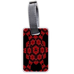 Red Alaun Crystal Mandala Luggage Tag (one Side) by lucia