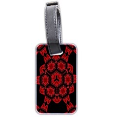 Red Alaun Crystal Mandala Luggage Tag (two Sides) by lucia