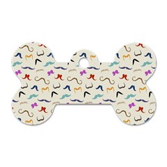 Mustaches Dog Tag Bone (one Sided) by boho