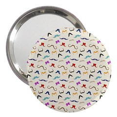 Mustaches 3  Handbag Mirror by boho