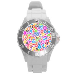 Candy Color s Circles Plastic Sport Watch (large) by KirstenStar