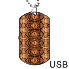 Faux Animal Print Pattern Dog Tag Usb Flash (two Sides)  by GardenOfOphir