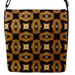 Faux Animal Print Pattern Flap Messenger Bag (s) by GardenOfOphir