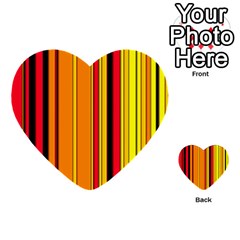 Hot Stripes Fire Multi-purpose Cards (heart)  by ImpressiveMoments