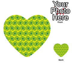 Gerbera Daisy Vector Tile Pattern Multi-purpose Cards (heart)  by GardenOfOphir