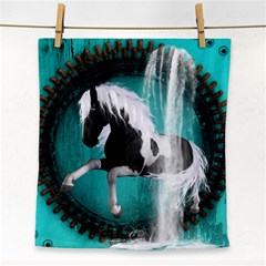 Beautiful Horse With Water Splash  Face Towel by FantasyWorld7