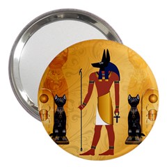 Anubis, Ancient Egyptian God Of The Dead Rituals  3  Handbag Mirrors by FantasyWorld7