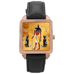 Anubis, Ancient Egyptian God Of The Dead Rituals  Rose Gold Watches by FantasyWorld7