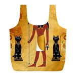 Anubis, Ancient Egyptian God Of The Dead Rituals  Full Print Recycle Bags (L)  Front