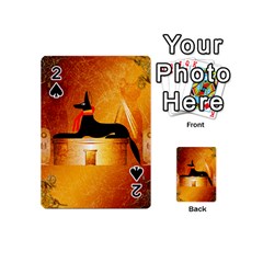 Anubis, Ancient Egyptian God Of The Dead Rituals  Playing Cards 54 (mini)  by FantasyWorld7