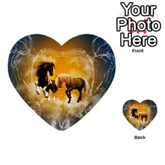 Wonderful Horses Multi-purpose Cards (heart)  by FantasyWorld7